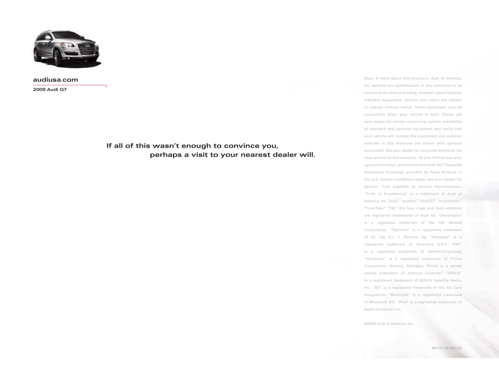 2009 Audi Q7 Brochure Page 7